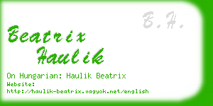 beatrix haulik business card